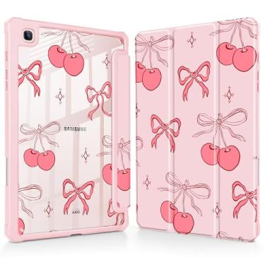 Imagem de May Chen Capa para Samsung Galaxy Tab S6 Lite de 10,4 polegadas 2024/2022/2020 - Suporte de lápis embutido com capa à prova de choque, capa traseira transparente transparente para despertar/dormir