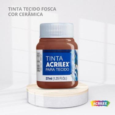 Imagem de Tinta para tecido fosca com 37ml cor ceramica - ACRILEX