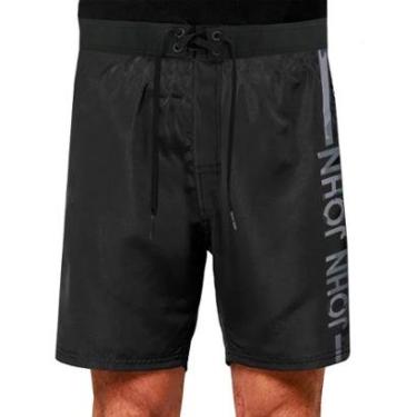 Imagem de Bermuda John John Masculina D'Agua Black Military Logo Preta-Masculino