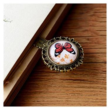 Imagem de SUNESA Marcador de livro libélula metal régua vintage retro torre marcador de livro clipes de papel para crianças, presente de papelaria, presente de estudante, marcador de página de metal (cor