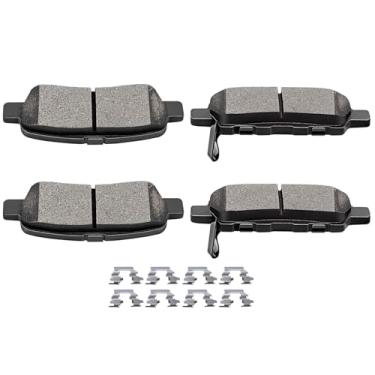 Imagem de Kits de pastilhas de cerâmica, conjunto de 4 pastilhas de freio traseiro SCITOO adequado para Infiniti EX35, FX37, FX45, G25, G35, M35, M37, M45, M56, QX50, QX60, QX70, para Nissan 350Z, 370Z, Altima,
