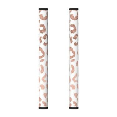 Imagem de Elegantes puxadores de porta de geladeira com estampa de leopardo em ouro rosa desenhado à mão luvas de eletrodomésticos de decoração de cozinha geladeira micro-ondas porta de lava-louças - captura