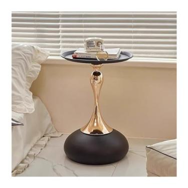 Imagem de Mesa lateral minimalista para sofá, vários lados, mini mesa de cabeceira simples para casa, quarto, armário de canto criativo (preto)
