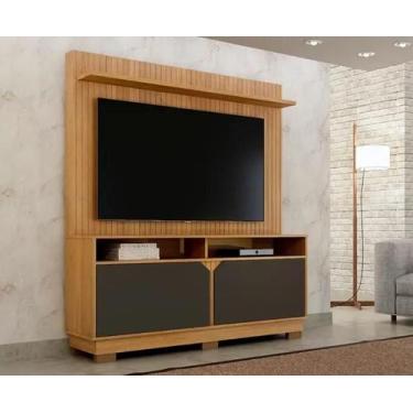 Imagem de Home para TV até 55" 2 Portas Painel Frisado Cinamomo Grafitte - Berli