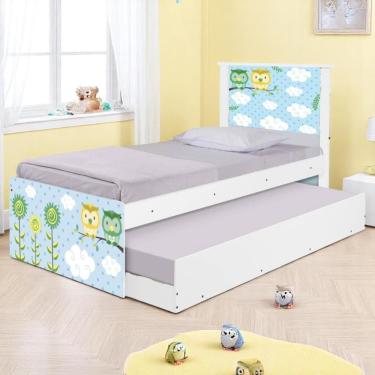 Imagem de Bi Cama Juvenil Zap Com Cabeceira Corujinhas