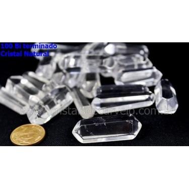 Imagem de Pedra de Quartzo Cristal Lapidada Bi Ponta - Tamanho 2.5 cm - 100 Unid