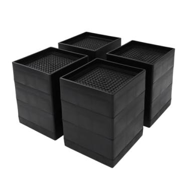 Imagem de Savagrow 4 peças de elevação de móveis de 4 a 11 cm, pernas de mesa, pés empilháveis, elevadores para mesa, sofá, máquina de lavar, pernas de cadeira, geladeira