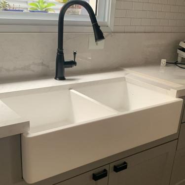 Imagem de Cuba Cozinha Farm Sink Dupla Padrão 87 Cm Estilo Fazenda Avental