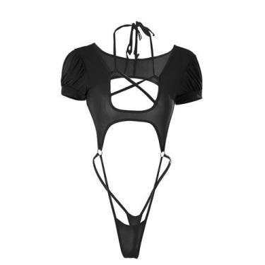 Imagem de Macacão SINGUYUN Cosplay Lingerie Anime Biquíni Feminino Preto