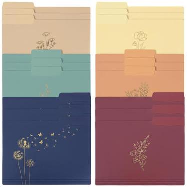 Imagem de Pastas de arquivo EOOUT Decorative Plastic Floral 22x29cm, pacote com 