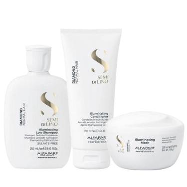 Imagem de Kit Alfaparf Semi Di Lino Diamond - Shampoo 250ml + Condicionador 200m