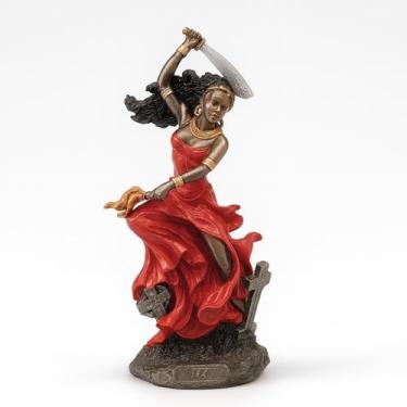 Imagem de Escultura Iansã Oyá com Espada 23,5 em Resina - Lua Mística Original