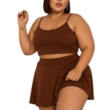 Imagem de Conjunto short saia e top zumba do slim ao plus size M ao G3 dança aca