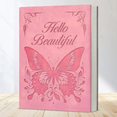 Imagem de Caderno Hello Beautiful com borboletas para mulheres, meninas, filhas, amigas, colegas de trabalho