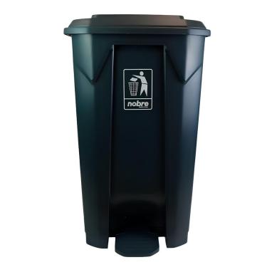 Imagem de Lixeira Pedal 100l Para Ambientes Externos - Cinza Sofisticado E Prático