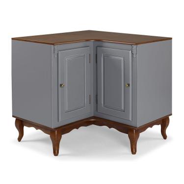 Imagem de Balcão De Canto Para Cozinha Com 2 Portas Hannover - M560707 Garapa - Verniz