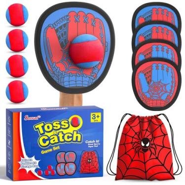 Imagem de Conjunto de jogos Toss and Catch Ball Sunrad Kids 4 Paddles 4 Balls