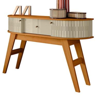 Imagem de Aparador Para Sala 1 Gaveta 136 Cm Estoril Madetec Cumaru Opala