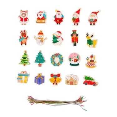 Imagem de Esquirla Enfeite de Natal, decoração de Natal, fofo, artesanato, madeira, decoração de parede pequena, pingente, para janela, jardim, portas, escadas