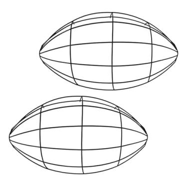 Imagem de IEUDNS 2 peças de guirlanda em formato de futebol americano, decoração de futebol americano de outono, moldura floral de arame de metal
