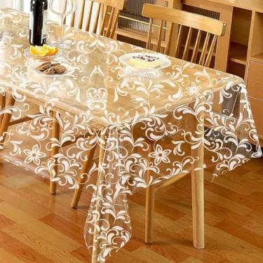 Imagem de Toalha de mesa denhada impermeavel plastica 1,40 x 3,00