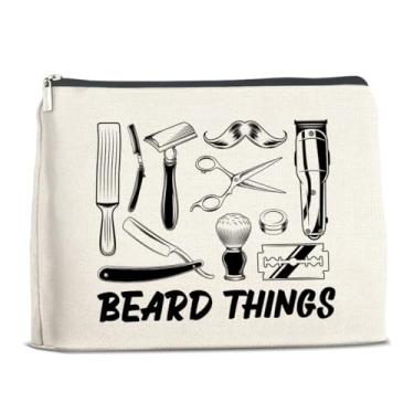 Imagem de LyoGao Beard Things Bolsa de Higiene Pessoal para Homens para Homens Organizador de Higiene Pessoal de Viagem Kit de Barbear Acessórios Bolsa de Maquiagem Presente para Pai Avô Irmão Namorado