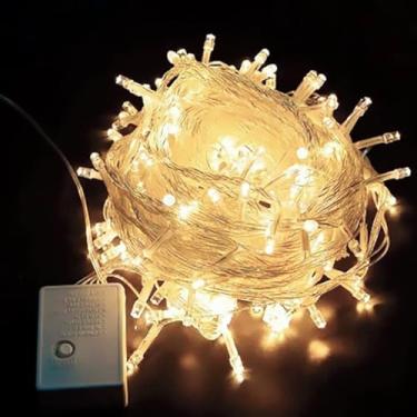 Imagem de Pisca - Pisca Natal com 100 LEDs Branco Quente de 10 Metros com 8 Funções 110V - Decoração Enfeite