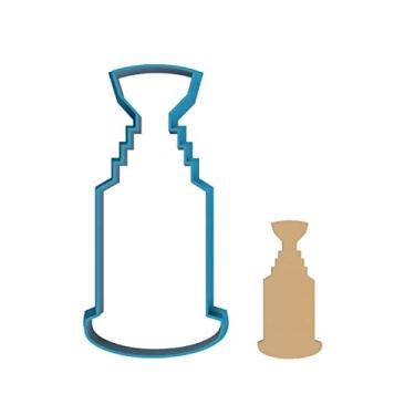 Imagem de Contorno da Stanley Cup - Campeonato - Vencedores - Troféu - Taça de hóquei - Jogo - Esportes - Hóquei no gelo - Skate - Disco - Jersey - Cortador de biscoito/biscoito de açúcar/fondant/argila (1088