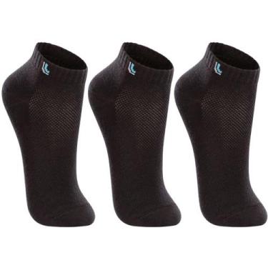 Imagem de Meia Lupo Km Sport Kit3 02725 Infantil, Preto, Preto, 30