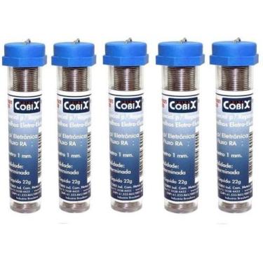 Imagem de Kit Com 5 Solda Estanho Tubinho 22g 1.0mm Cobix