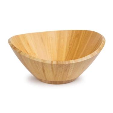 Imagem de Saladeira Bowl de Bambu 30 cm Tigela para salada Mori