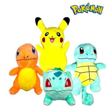 Imagem de Brinquedo de Pelúcia Pokémon Bonecos de Pelúcias 25cm, KIT-MOVL0242