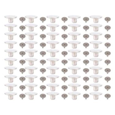 Imagem de Calças conjunto de botões de aço inoxidável 17mm decorativos botões de metal ajustáveis ​​para couro colarinho cinto bolsa jeans 50 peças prata