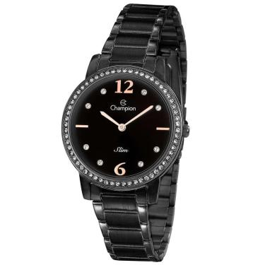Imagem de Relógio Champion Feminino Cs28432D Slim Aço Black