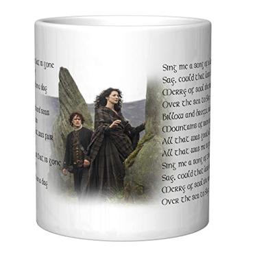 Imagem de CJ Artisans Caneca de café com tema Outlander Skye Boat com Jamie e Claire