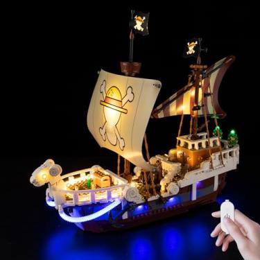 Imagem de Kyglaring Luz compatível com Lego 75639 The Going Merry Pirate Ship One Piece (sem modelo apenas luz), acessórios de iluminação LED compatíveis com Lego Forward Merry Pirate Ship.