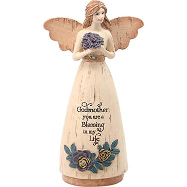 Imagem de Pavilion Gift Company 41071 Estatueta de anjo de madrinha com sentimento, 15,24 cm (6")