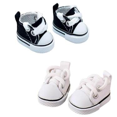 Imagem de Doll Shoes Lukax Mini Tênis de lona com cadarço 17 cm/15 cm
