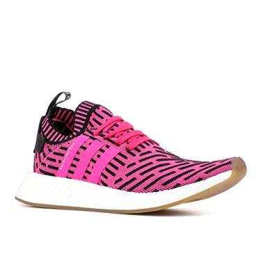Imagem de adidas Originals Tênis de corrida masculino NMD_r2 Prime Knit, Rosa choque rosa/preto, 9