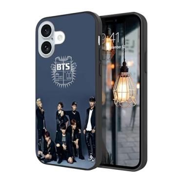 Imagem de WWDIYHOUSE Capa compatível com iPhone 16, capa à prova de choque de TPU macio com design exclusivo e legal para homens/mulheres/meninos/meninos (Fashion-BTS-14)
