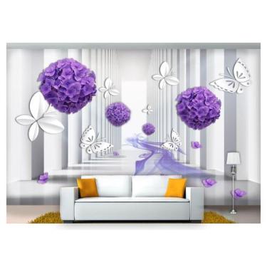 Imagem de Papel De Parede Floral Flores Textura Sala 3D 3M² Xfl197 - Você Decora