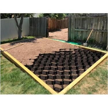 Imagem de FYLFANYAN Gravel Ground Grid - Expansão de 5 cm de espessura Grade geográfica dobrável Várias opções de tamanhos Grade de retentor de cascalho 855 kg por pés quadrados, Geogrelha Geocell para