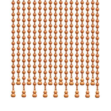 Imagem de Cortinas cortina de contas de madeira maciça Feng Shui cortina de porta cristal cortado sala de estar, vários tamanhos personalizáveis (cor: marrom, tamanho: 90x176cm-25 raízes)