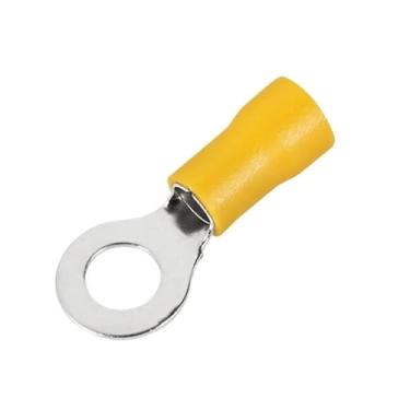 Imagem de 100/50/10 peças amarelo RV5.5 M4-M8 anel crimpagem terminal isolado conector de fio elétrico 12-10AWG (RV5.5-6,50pcs)