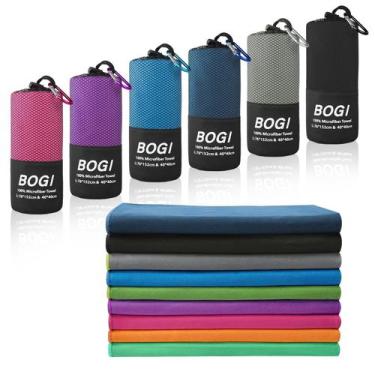 Imagem de Toalha BOGI Microfiber Travel Sports 40x81 cm, 2 peças, preta