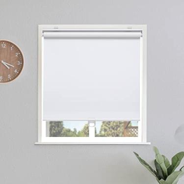 Imagem de Sunoff Persianas blackout sem fio para janelas com isolamento térmico fácil de instalar para sala de estar, quarto, casa, escritório, branco 38 cm L x 162 cm A