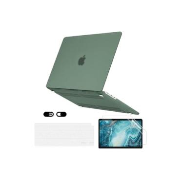 Imagem de Capa para MacBook Pro de 13 polegadas A1502/A1425, versão 2012-2015 com tela retina (sem CD-ROM), capa rígida de plástico transparente 5 em 1, capa de teclado, protetor de tela e capa para webcam