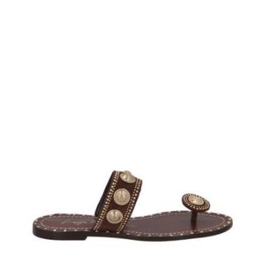 Imagem de Rasteira Luiza Barcelos Camurça Apliacações Metalicas-Feminino