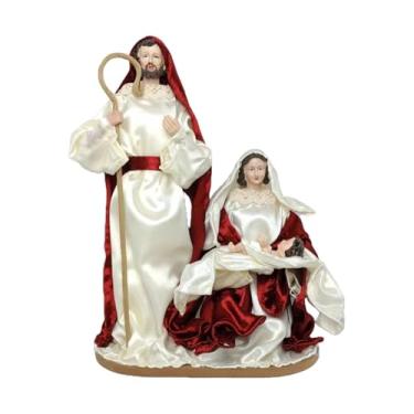 Imagem de Ioensy Presépio da Sagrada Família - Estátua Decorativa de Natal, Ornamento de Mesa, Escultura Religiosa, Presente para Quarto e Festas