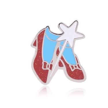 Imagem de Rubys Red Shoes Chinelos Broche para amantes de filmes, decoração temática mágica, joias, SAME, Metal, desconhecido